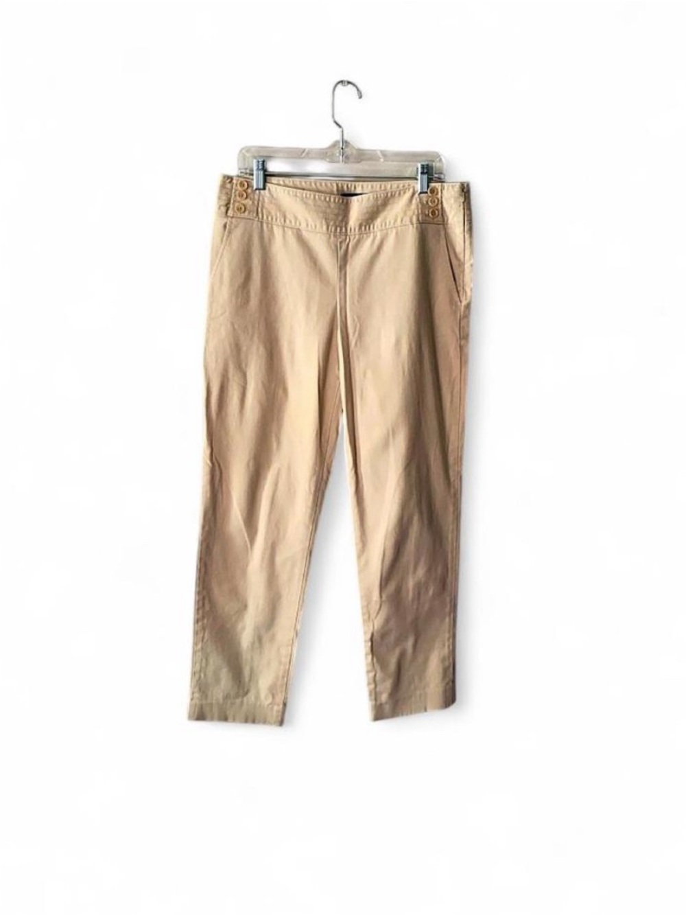 Talbots Signature Side-Zip Ankle Pants - Beige/Khaki Size 10